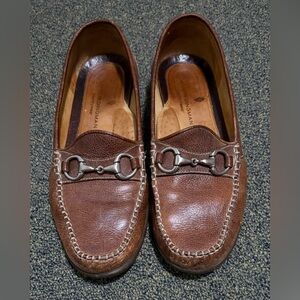 Martin Dingman Countrywear Mens 10.5 M Brown Leather Horsebit Driving Shoes